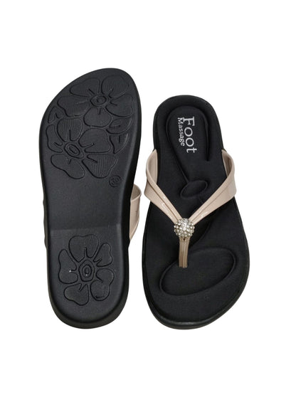 Women Cream Comfort Slip Ons