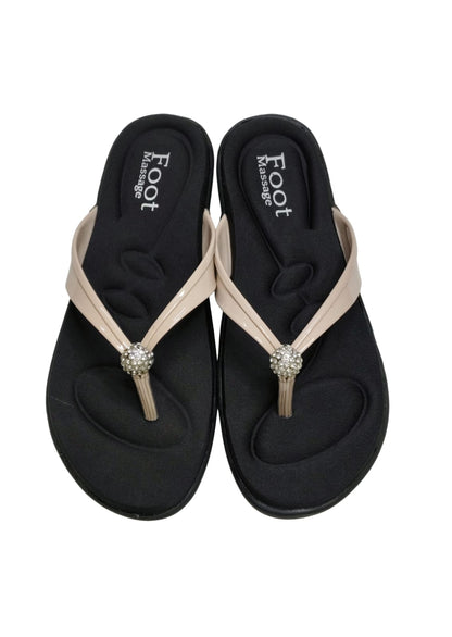 Women Cream Comfort Slip Ons