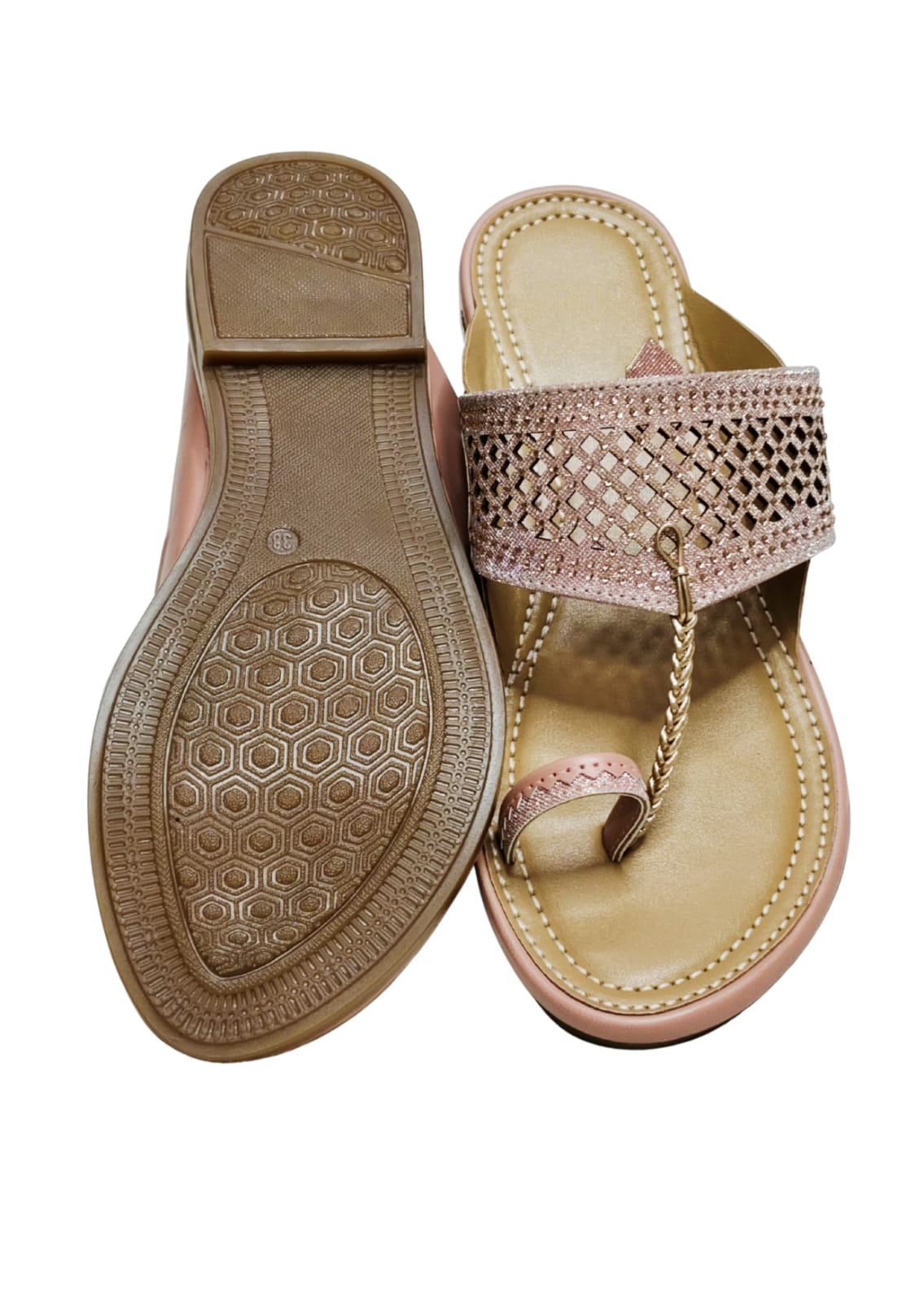 Women Pink Thumb Slip Ons