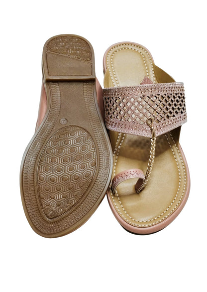 Women Pink Thumb Slip Ons
