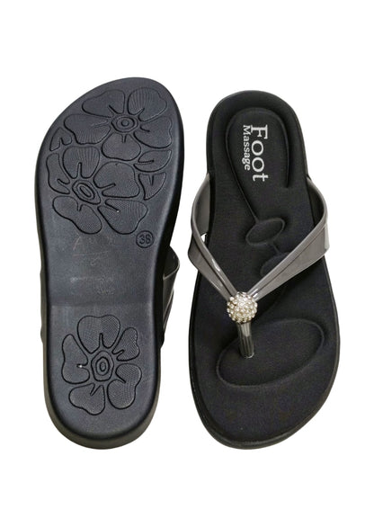 Women Grey Comfort Slip Ons