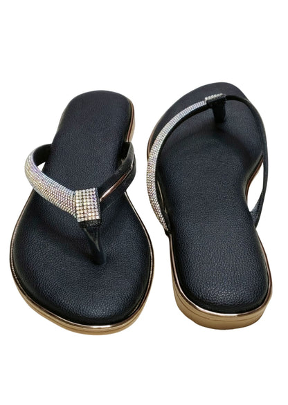 Women Black Casual Slip Ons
