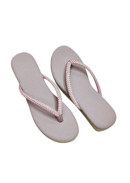 Women Pink Platform Heel Slip Ons