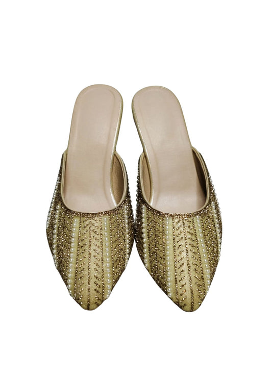 Women Gold Box Heel Balley