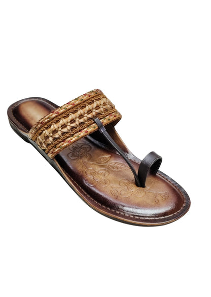 Women Brown Thumb Slip Ons