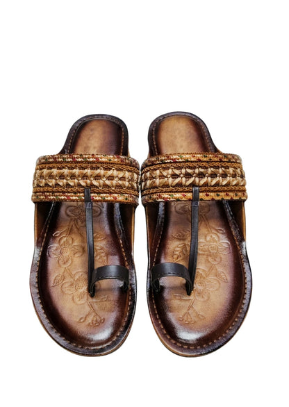 Women Brown Thumb Slip Ons