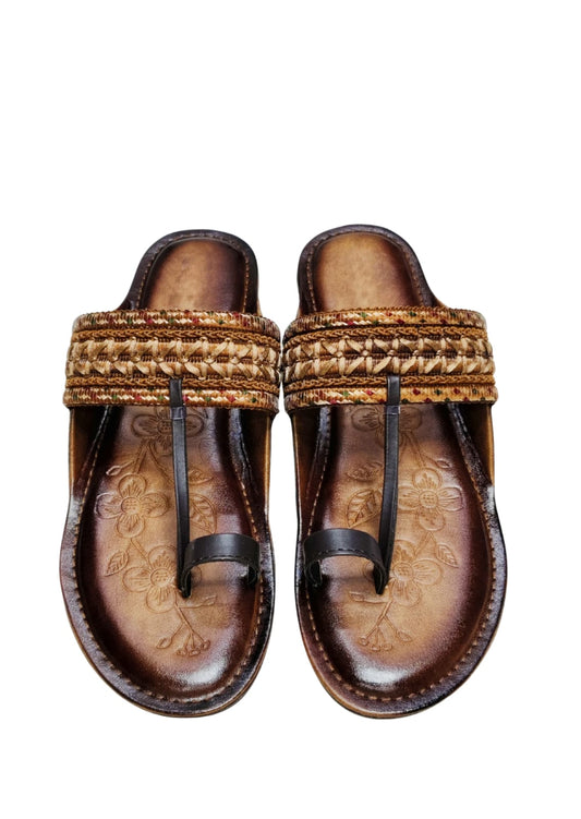 Women Brown Thumb Slip Ons