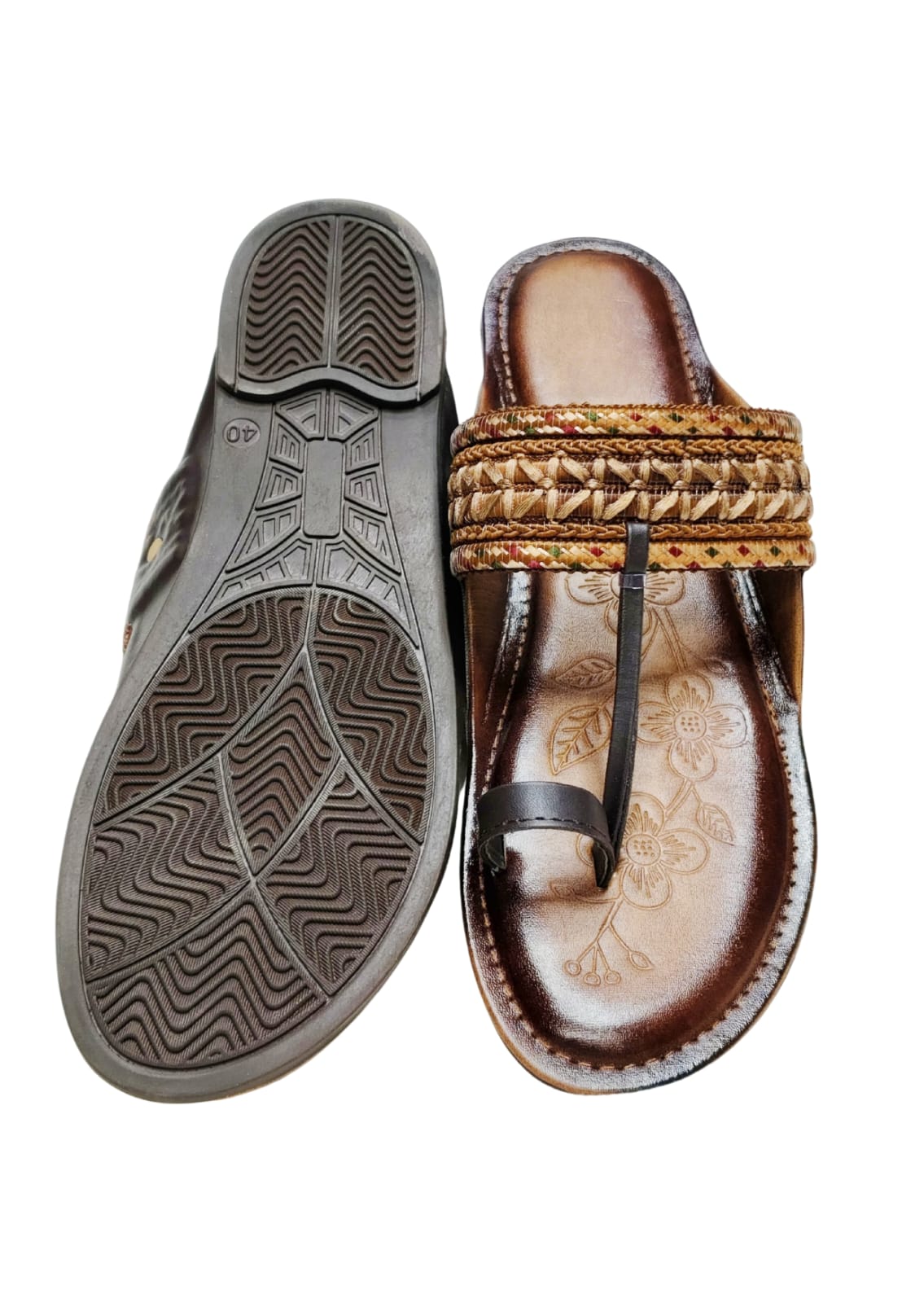 Women Brown Thumb Slip Ons
