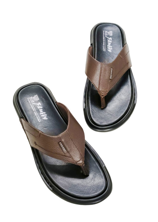 Men Brown Comfort Chappal
