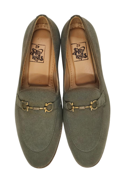 Men Olive Green Loafers