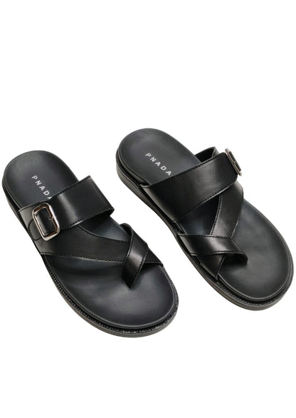 Men Black Chappal