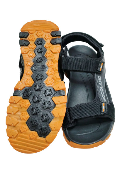 Men Black & Orange Sandle