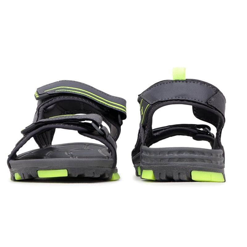 Men Dark Grey & Green Sandle