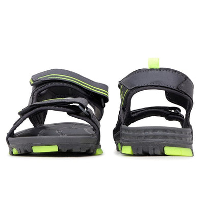 Men Dark Grey & Green Sandle