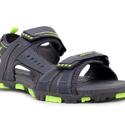 Men Dark Grey & Green Sandle