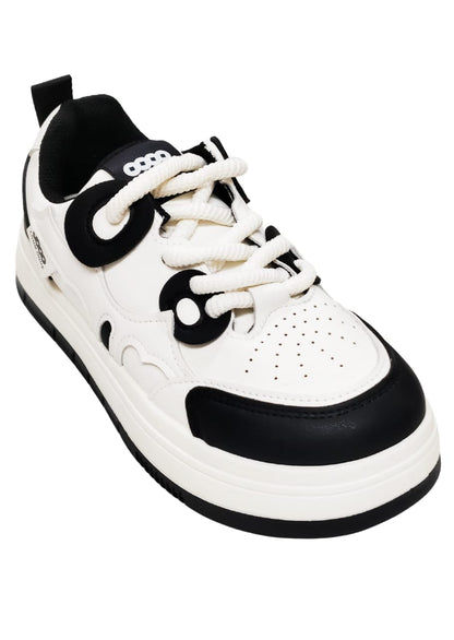 Women Black & White Sneakers
