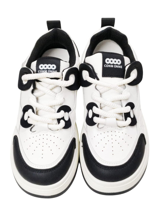 Women Black & White Sneakers