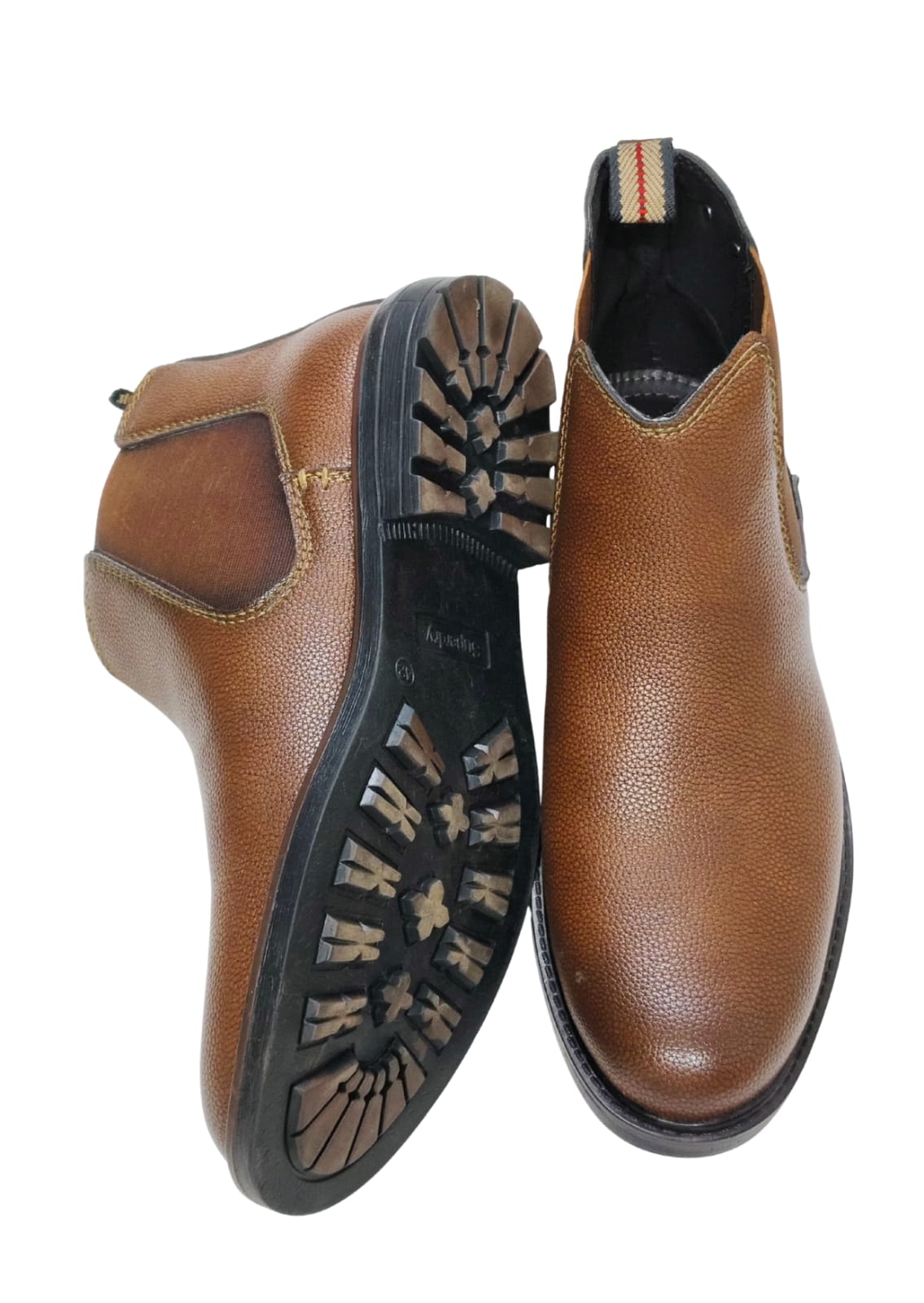 Men Tan Chelsea Shoes
