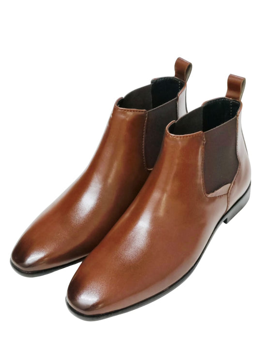 Men Brown Chelsea Shoes