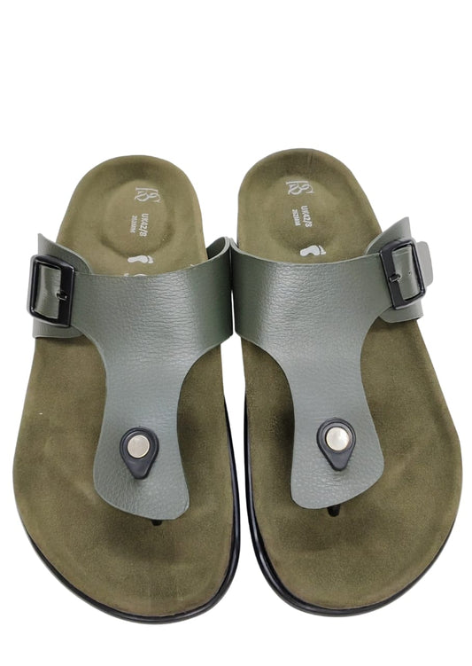 Men Olive Green Chappal