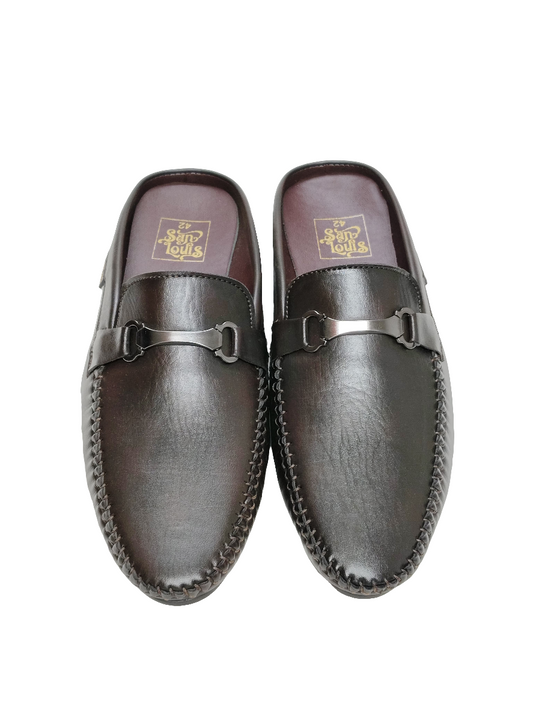 Brown Leather Cut Loafers