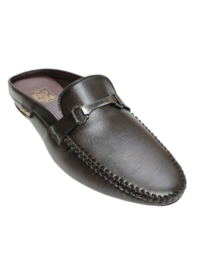 Brown Leather Cut Loafers