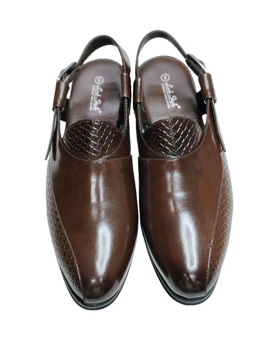 Men Brown Peshawari Shoes