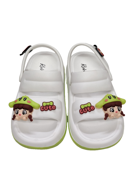 Women White Green Crocs