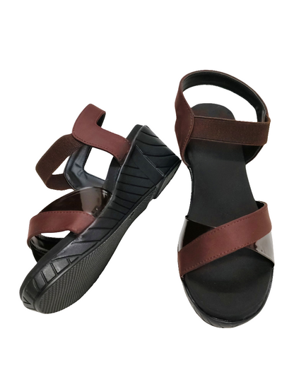 Women Brown Strapped Sandals