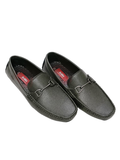 Olive Leather Loafers
