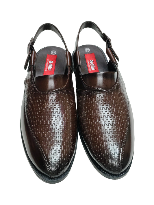 Men Brown Peshawari Shoes