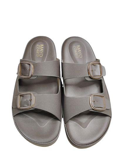 Women Light Brown Flat Slip Ons