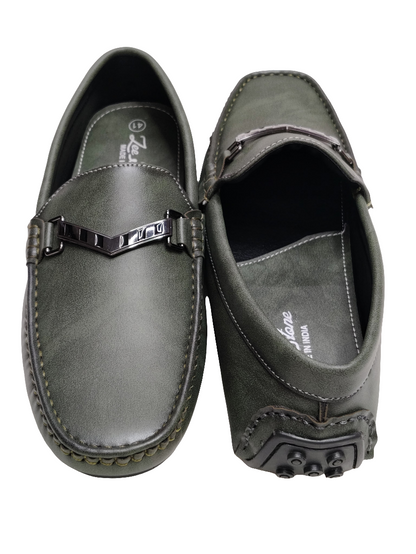 Olive Leather loafers