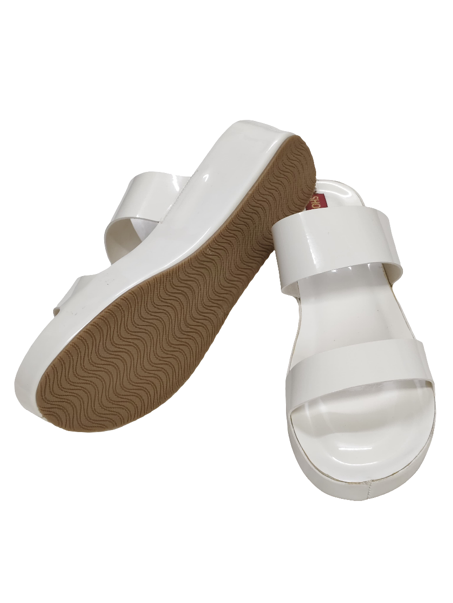 Women White Strappy Slip On