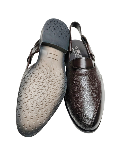 Men Brown Peshawari Shoes