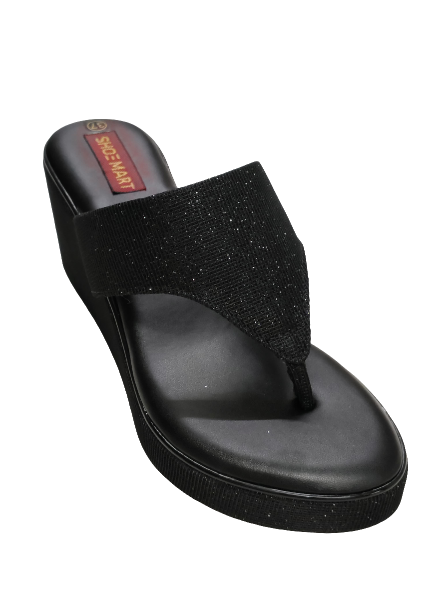 Women Shiny Black Slip Ons