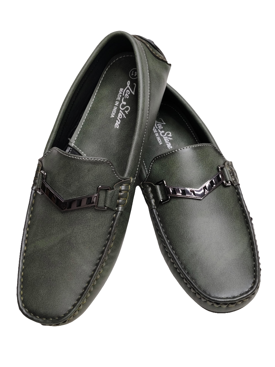 Olive Leather loafers