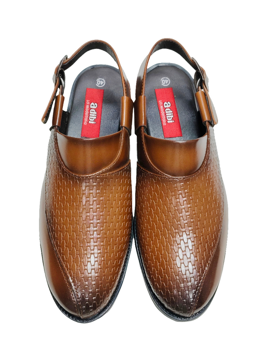Men Tan Peshawari Shoes
