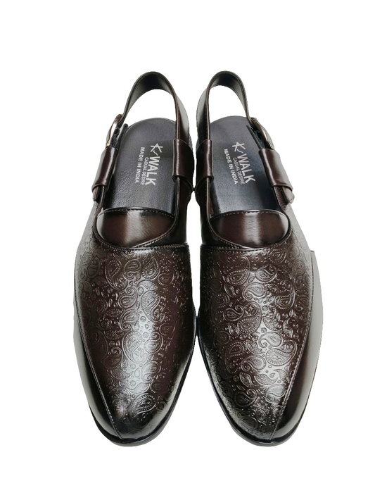 Men Brown Peshawari Shoes