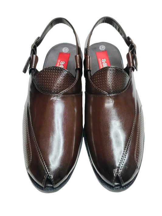 Men Brown Peshawari Shoes