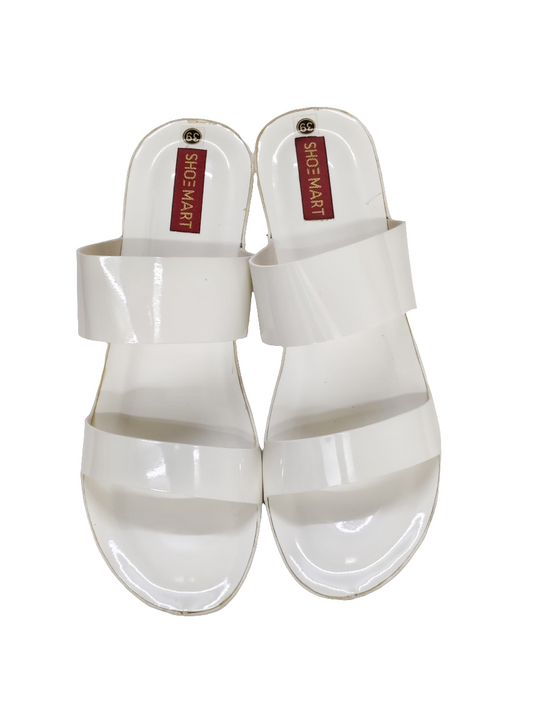 Women White Strappy Slip On