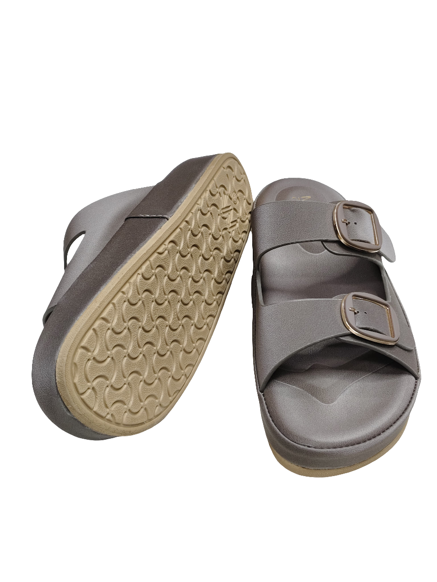 Women Light Brown Flat Slip Ons