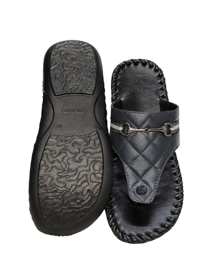 Casual Black Men Chappal