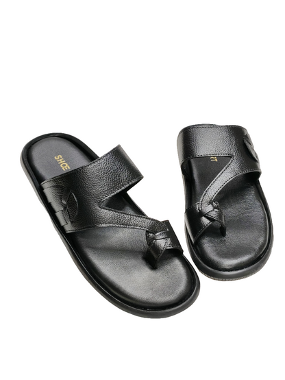 Men's Black Chappal