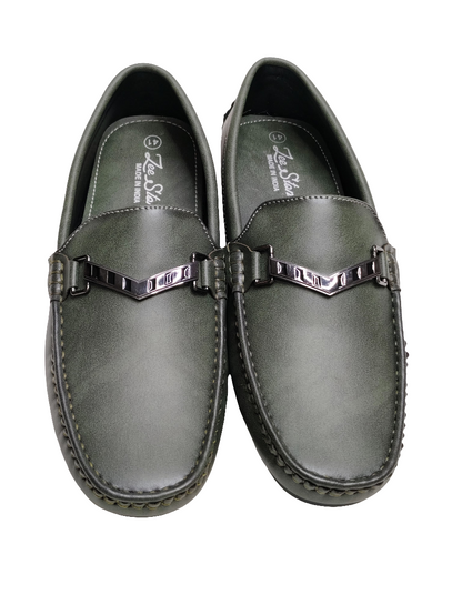 Olive Leather loafers
