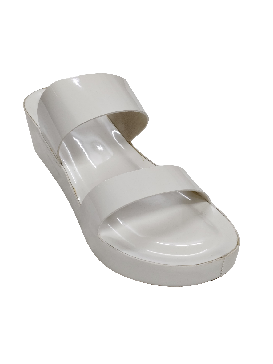 Women White Strappy Slip On