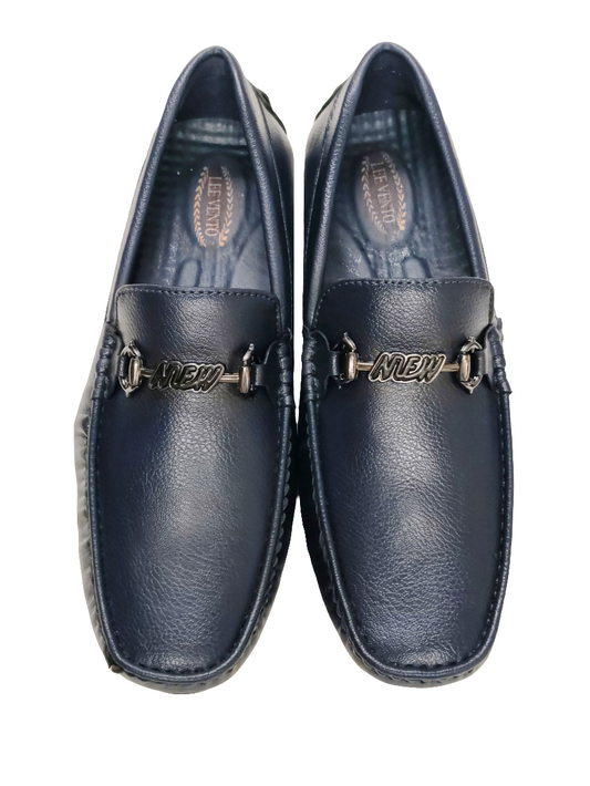 Blue Leather Loafers