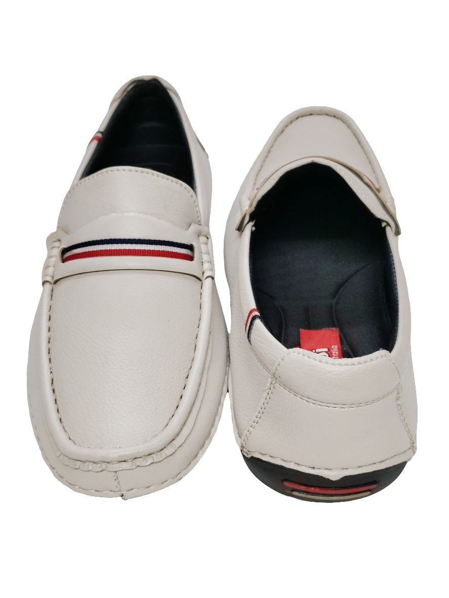 White Leather Loafers