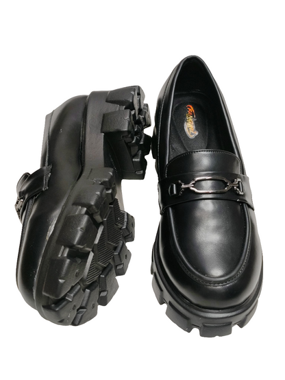 Women Black Box Heel Balley