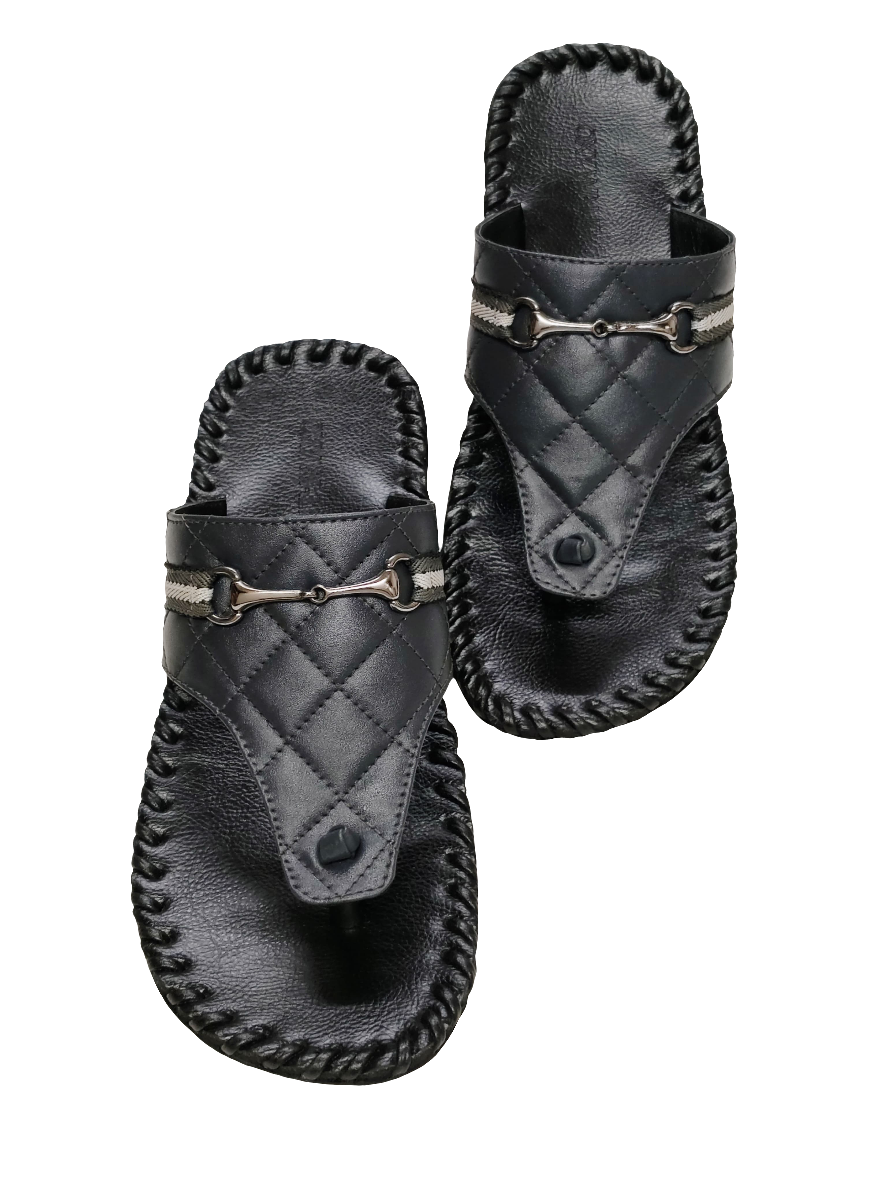 Casual Black Men Chappal